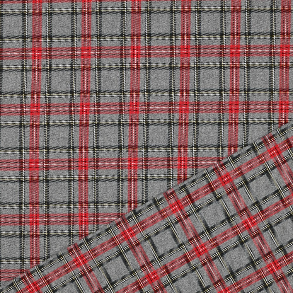 KLASSISK SKOTSKRUTA LITEN GRÅ/RÖD FG 1 - Bild 3