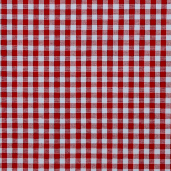 BOMULLSTYG SKJORTKLASSIKER RÖD/VIT RUTIG 10MM FG 87002