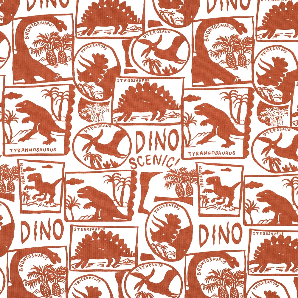 TRIKÅ DINO ROSTBRUN/VIT FG 3