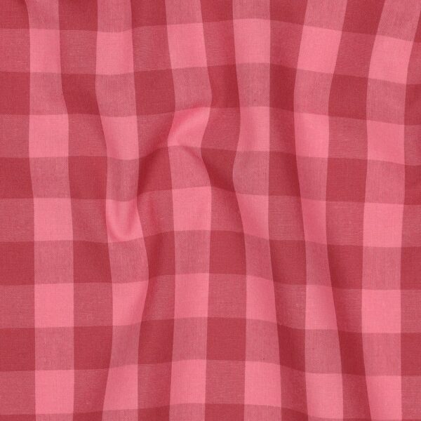 Bomullstyg Freddies ruta hallon/rosa fg 6