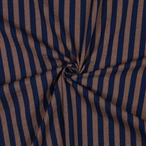 Bomullstyg Känslorand brun/blå fg 3