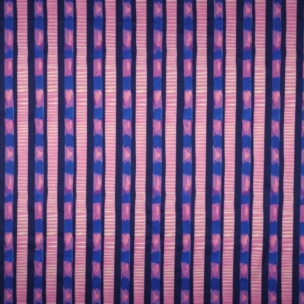 BOMULLSSATIN STRIPE BLÅ/LILA/ROSA FG 12