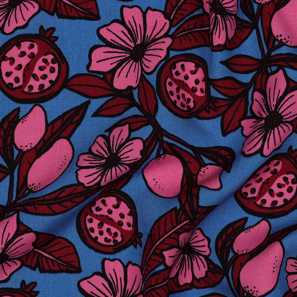 Viskos Granatäpple blå/rosa fg 5