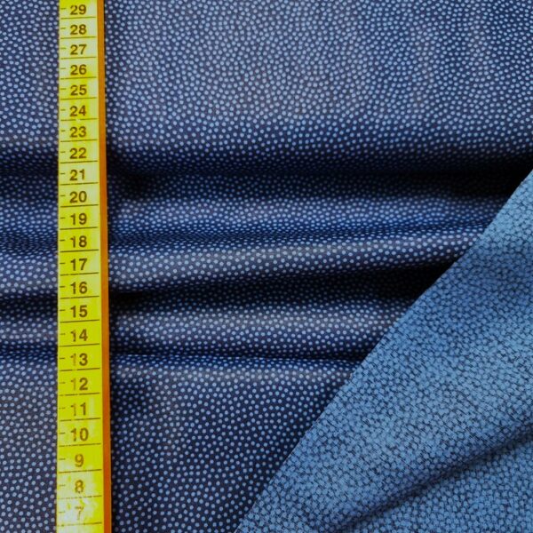 Bomullstyg Dotty marinblå/blå fg 596