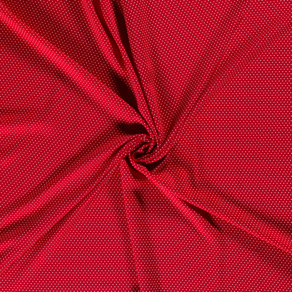 VISKOS SMÅPRICKIGT 2MM KLARRÖD/VIT FG 3014