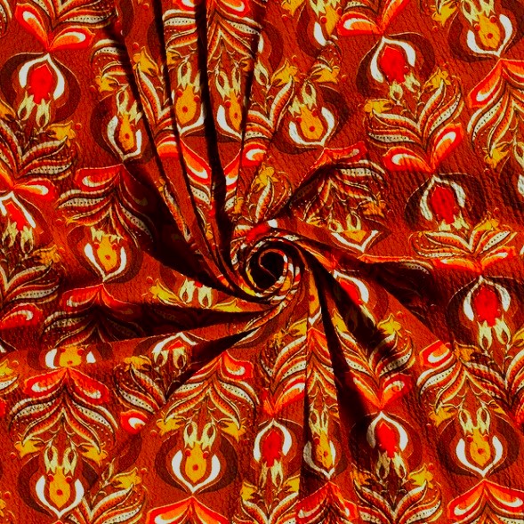 BUBBELVISKOS 70-TALS TAPETEN ORANGE/BRUN FG 36