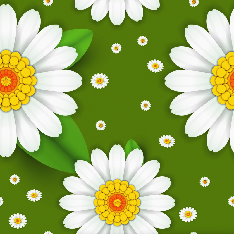 TRIKÅ EKO MARGUERITE GRÖN/VIT