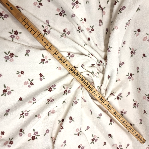 Stretchfrotté Blommorna off white/rosa fg 51 - Bild 5