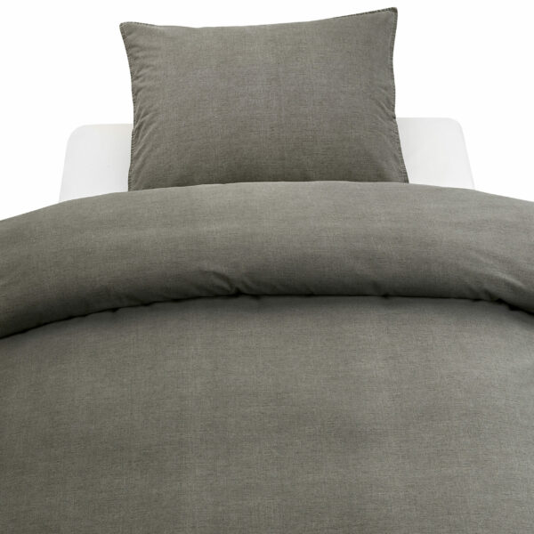 Påslakan Vintage cotton mörkgrå fg 123