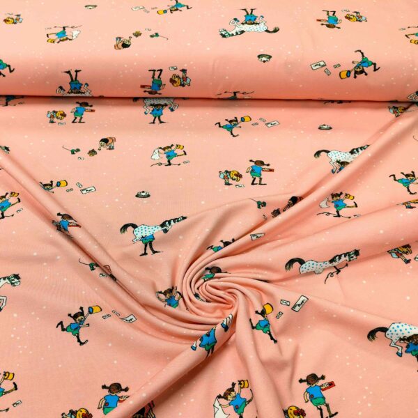 Trikå Pippi med vänner varmrosa fg 13