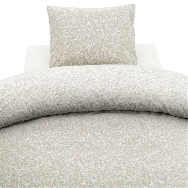 Påslakan Garden greige/vit fg 122