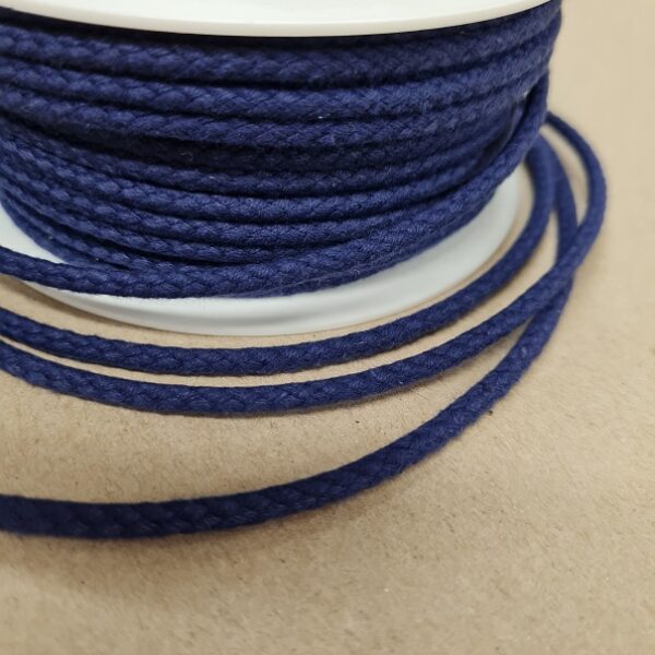 TILLBEHÖR BOMULLSSNODD 4MM LJUS MARINBLÅ FG 671