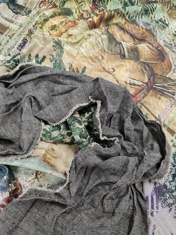 JUL VINTAGE CHRISTMAS COLLAGE GRÖN/BEIGE/VINRÖD - Bild 4