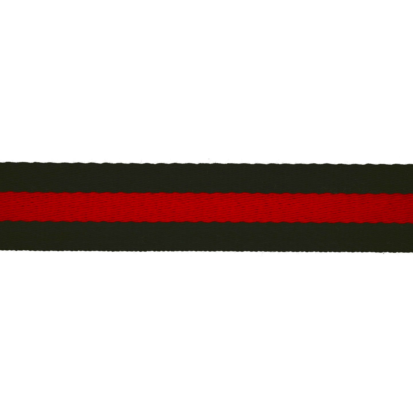 VÄSKBAND CLASSIC 40MM RANDIG SVART/RÖD FG 215