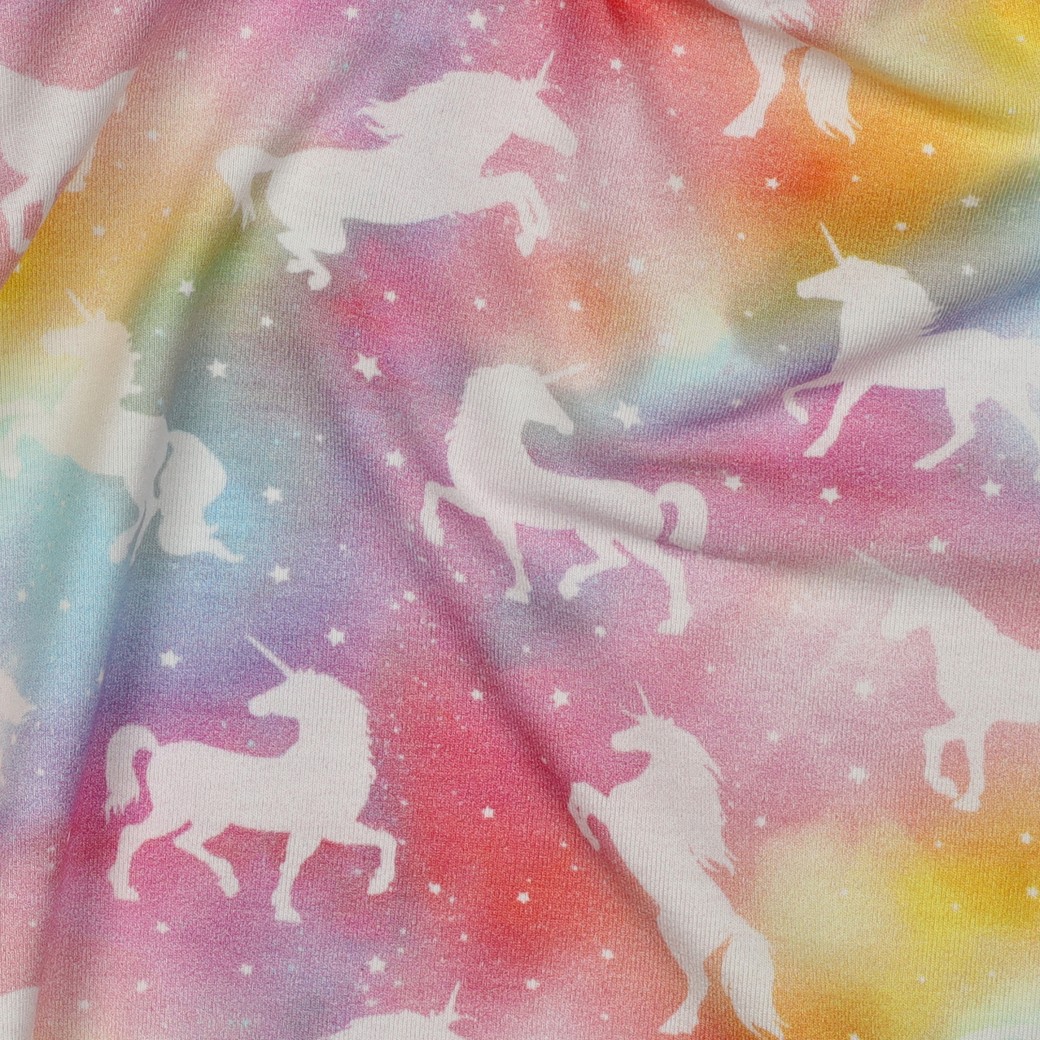 Bomullstrikå Rainbow unicorn pastell fg 6 - Bild 2