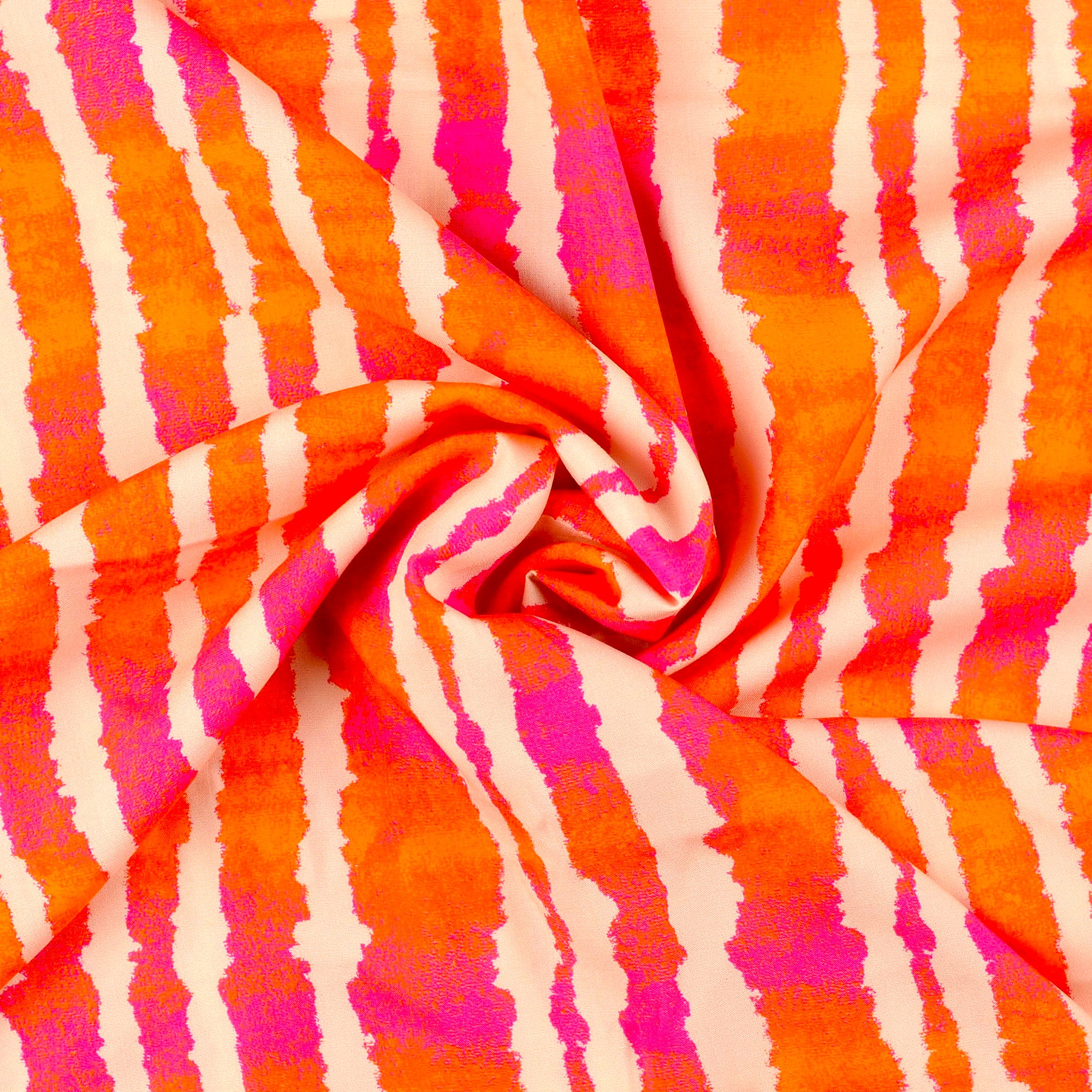 Viskospoplin Malaga Ceriseorange fg 2