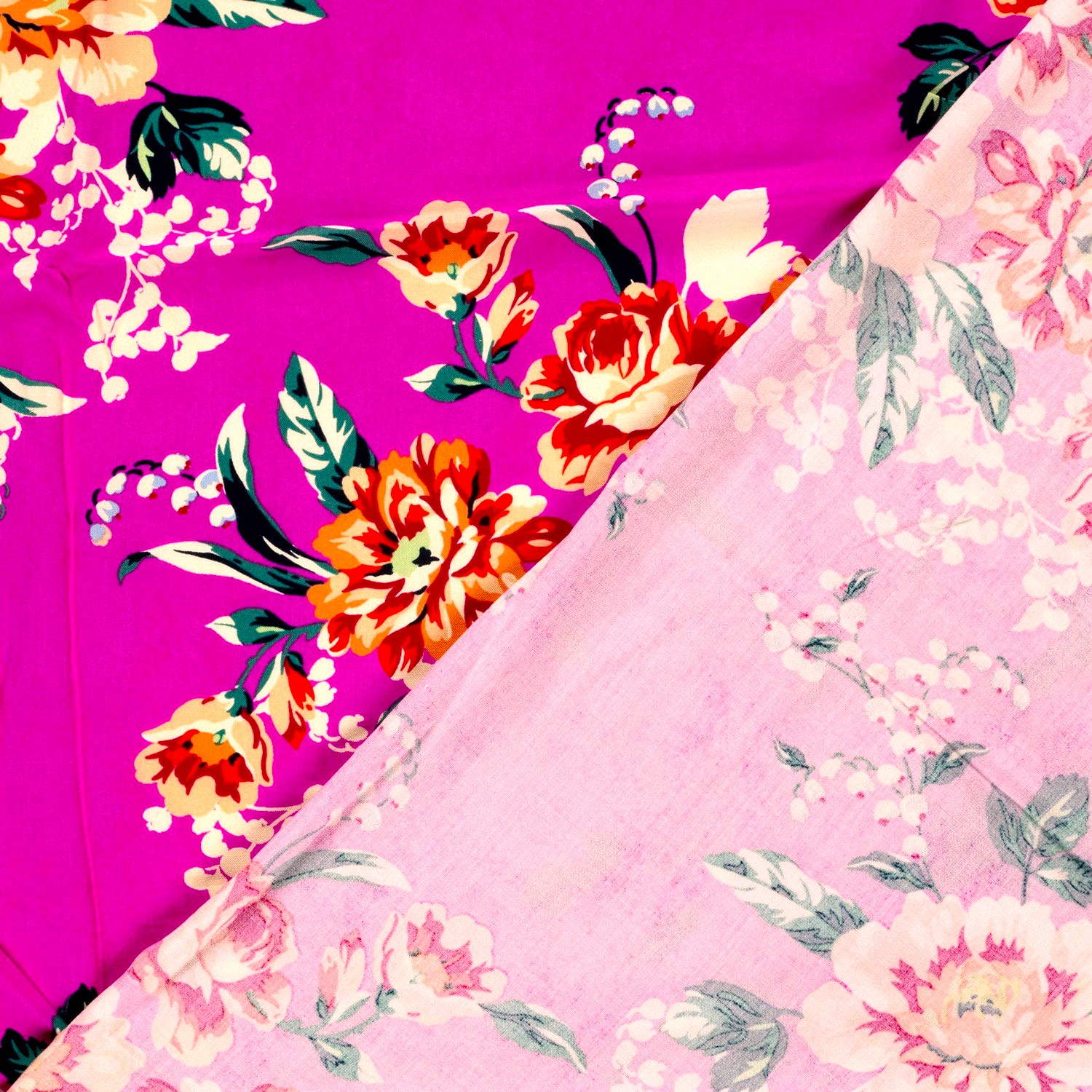 Bambuviskos Blomprakt cerise/aprikos fg 17 - Bild 2