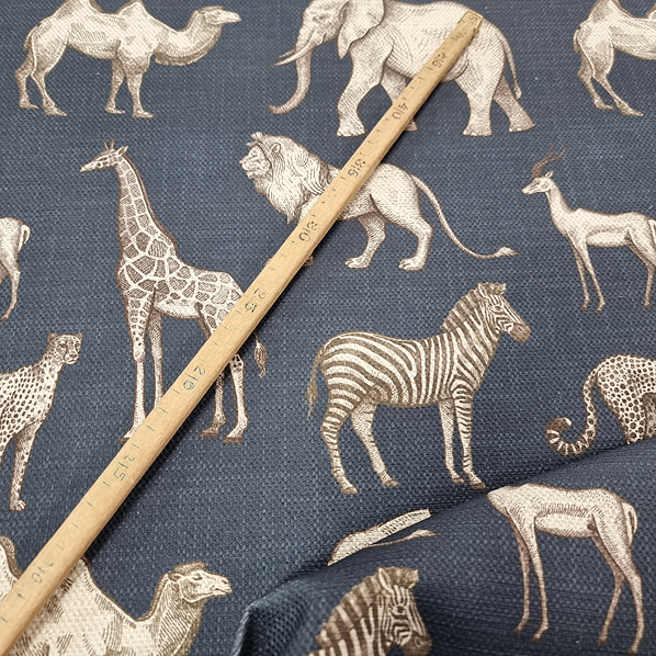 Gardintyg Serengeti mörk jeansblå fg 5 - Bild 2