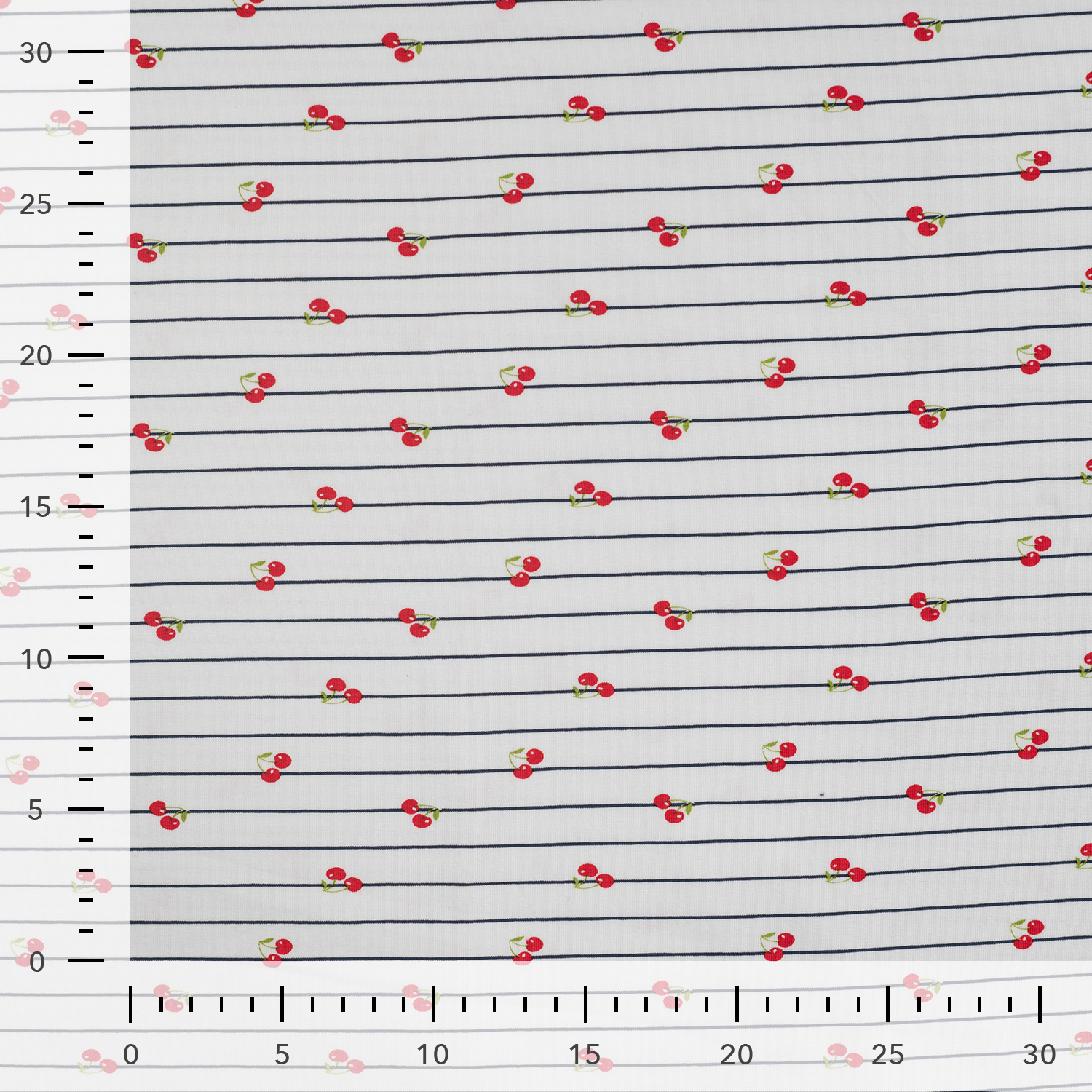 Trikå Cherry vibe rand vit/röd fg 150 - Bild 2