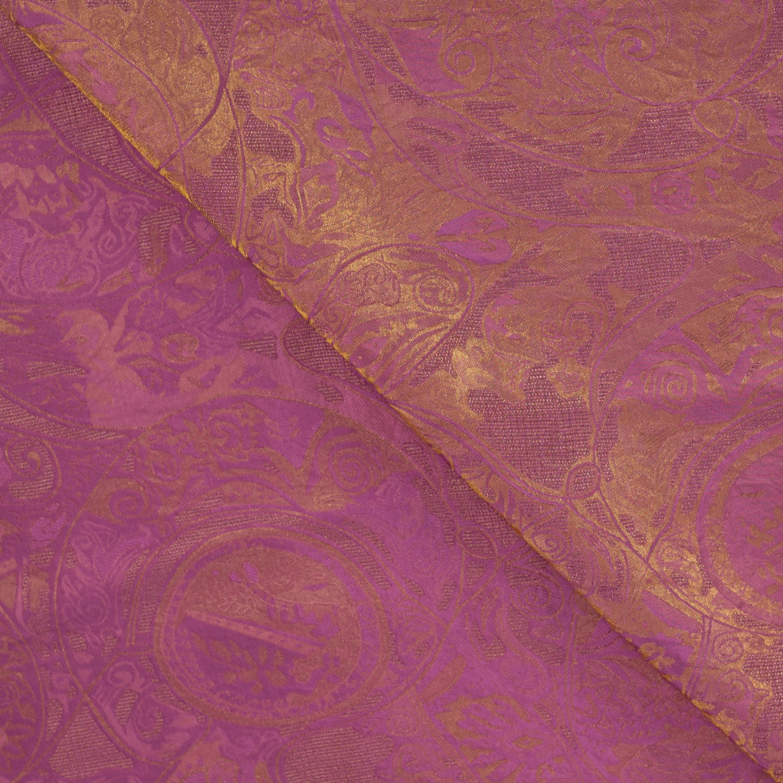 Lyxjaquard Lakshmi ljung/guldgrön fg 130 - Bild 2