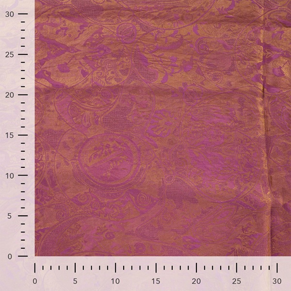 Lyxjaquard Lakshmi ljung/guldgrön fg 130 - Bild 3