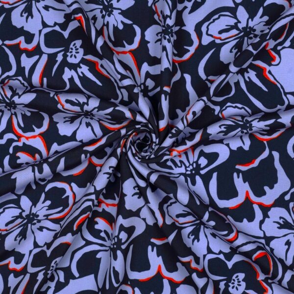 EcoVero-viskos Festblomman blå/orange fg 3