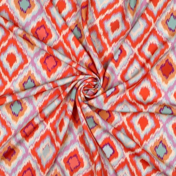 Viskos Funky ikat orange/mint fg 6
