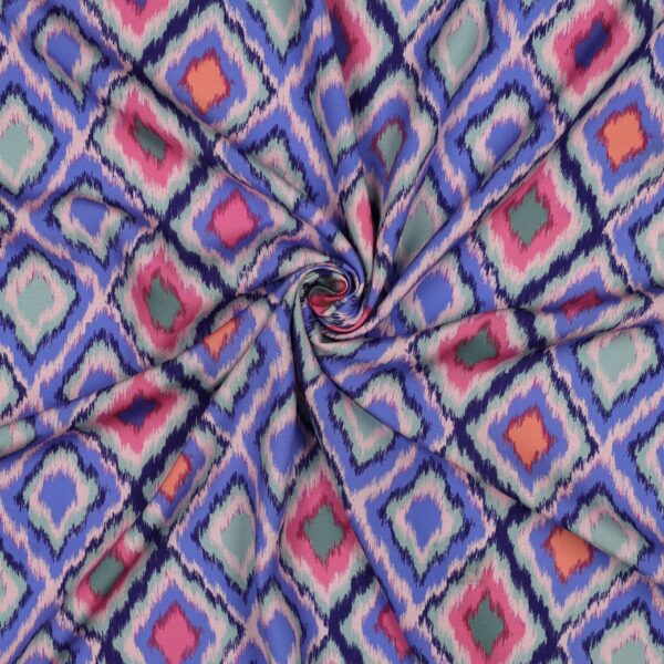 Viskos Funky ikat lila/rosa fg 7