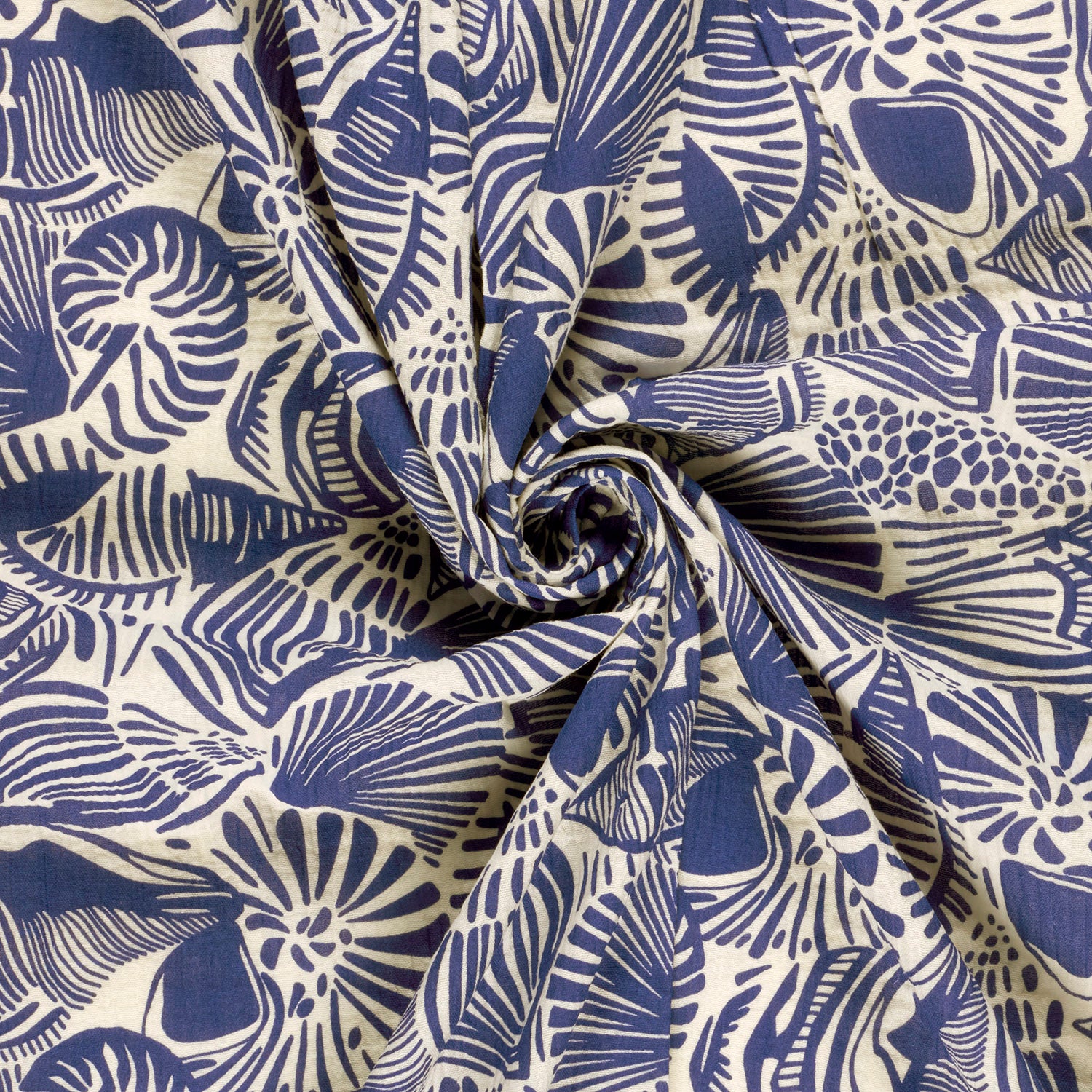 Muslin Strandfynd vit/blå fg 5 - Bild 2