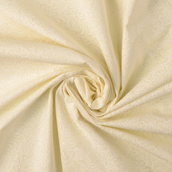 Bomullstyg Virvelvind beige/vit fg 51