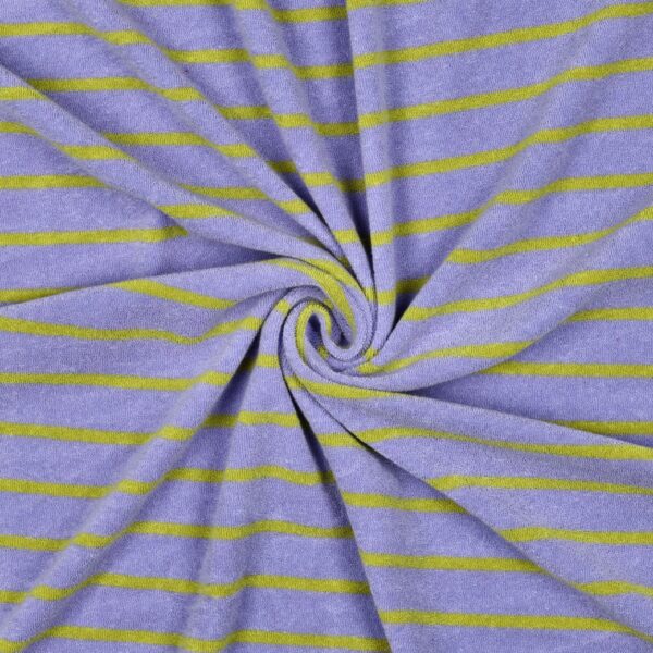 Stretchfrotté 100% JA! lila/gulgrön fg 4