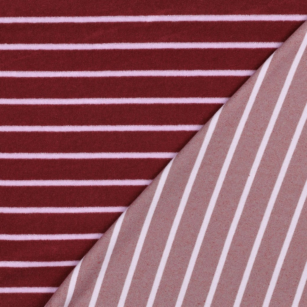 Stretchfrotté 100% JA! vinröd/rosa fg 5 - Bild 3