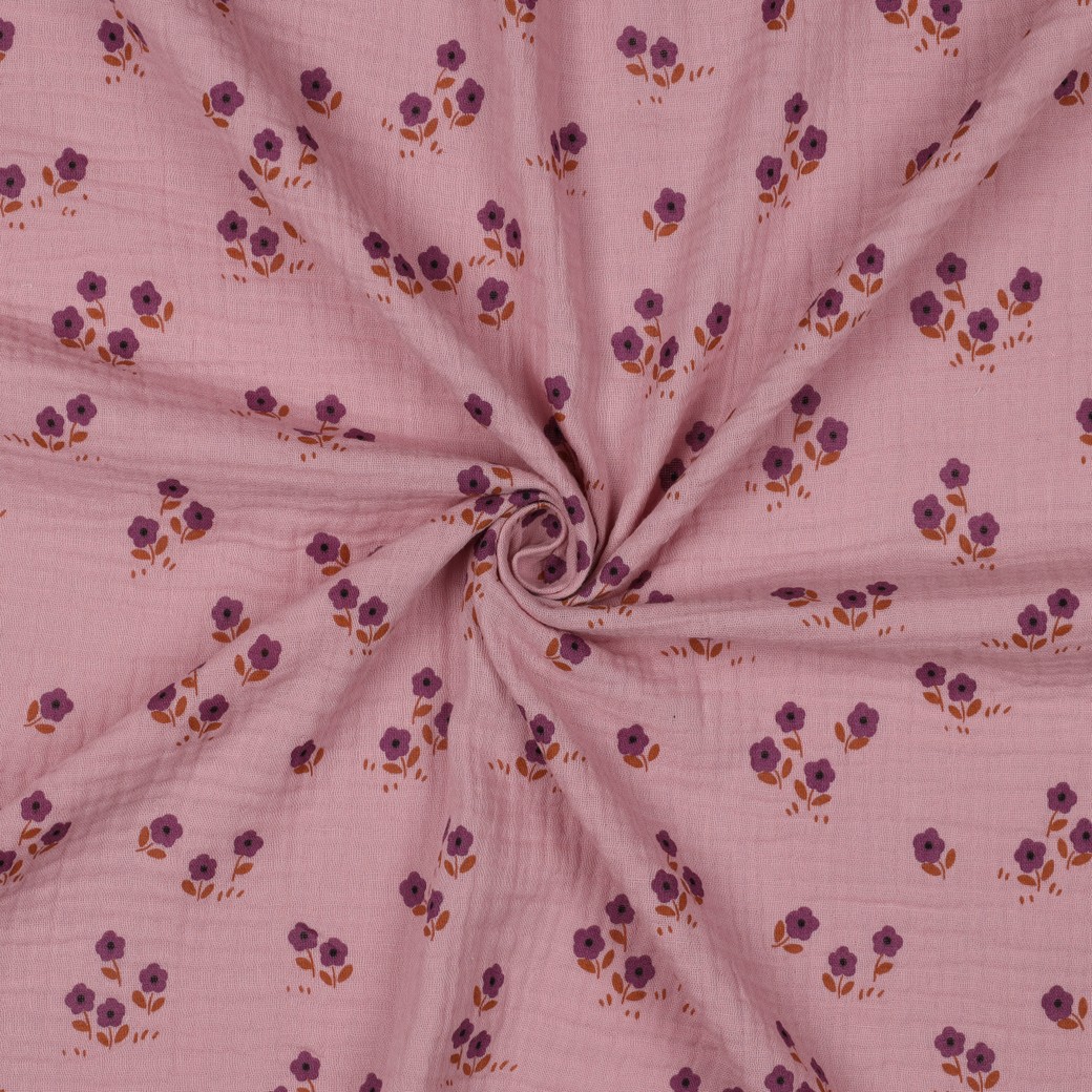 Muslin Posy rosa/lila fg 14