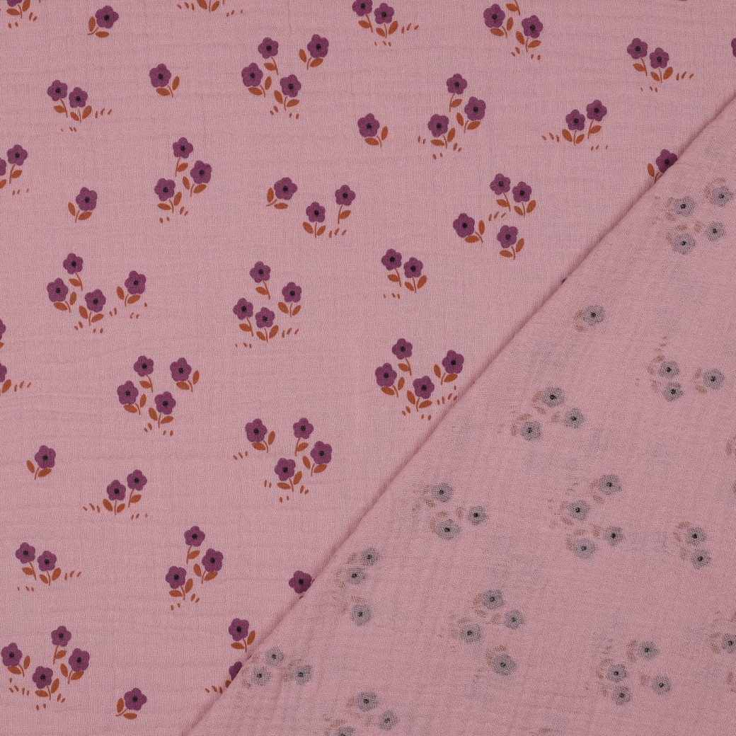 Muslin Posy rosa/lila fg 14 - Bild 2