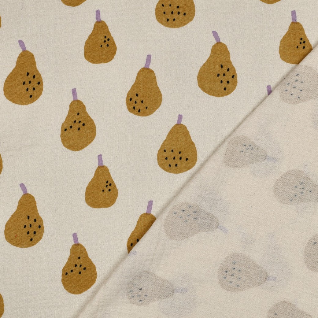 Muslin Päronprick natur/caramel fg 45 - Bild 2