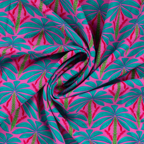 Viskos Palm Beach rosa/turkos fg 170