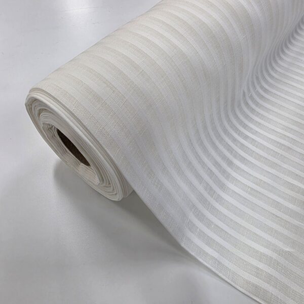 Halvlinne Glesrand offwhite 260 cm