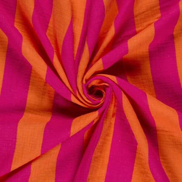 Muslin Glädjerand orange/rosa fg 36
