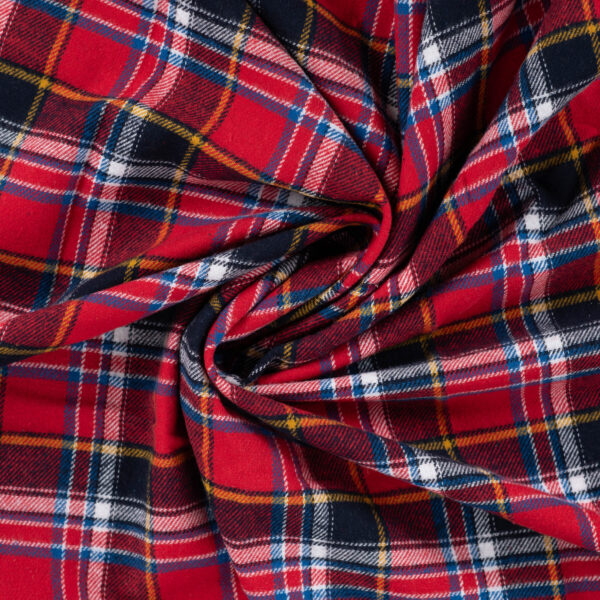 Flanell Skogshuggaren röd/blå fg 150