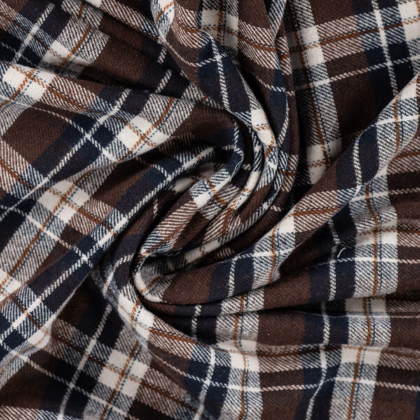 Flanell Skogshuggaren brun/blå fg 580