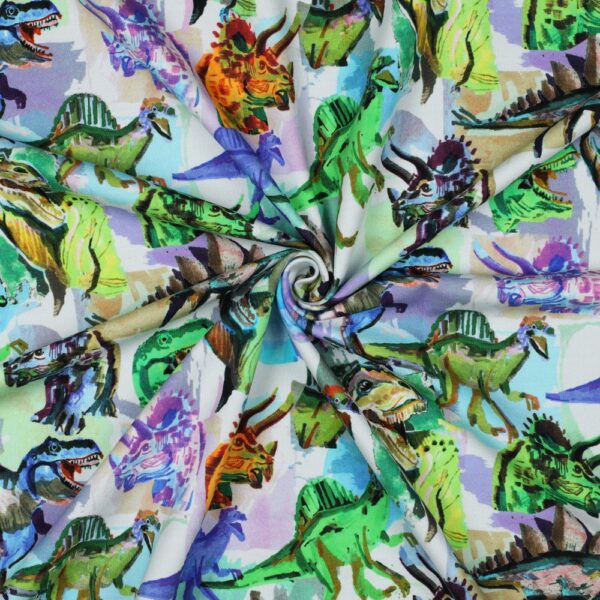 Jogging Tuschade dinosaurier grön/lila fg 002