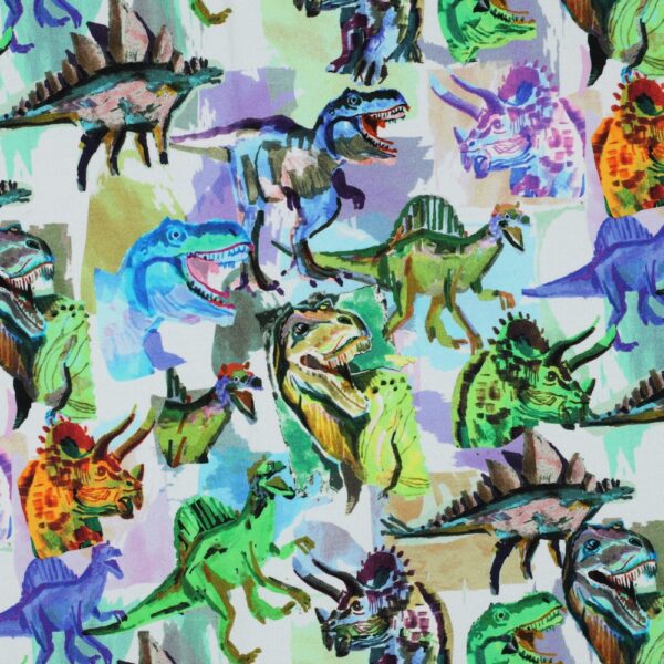 Jogging Tuschade dinosaurier grön/lila fg 002