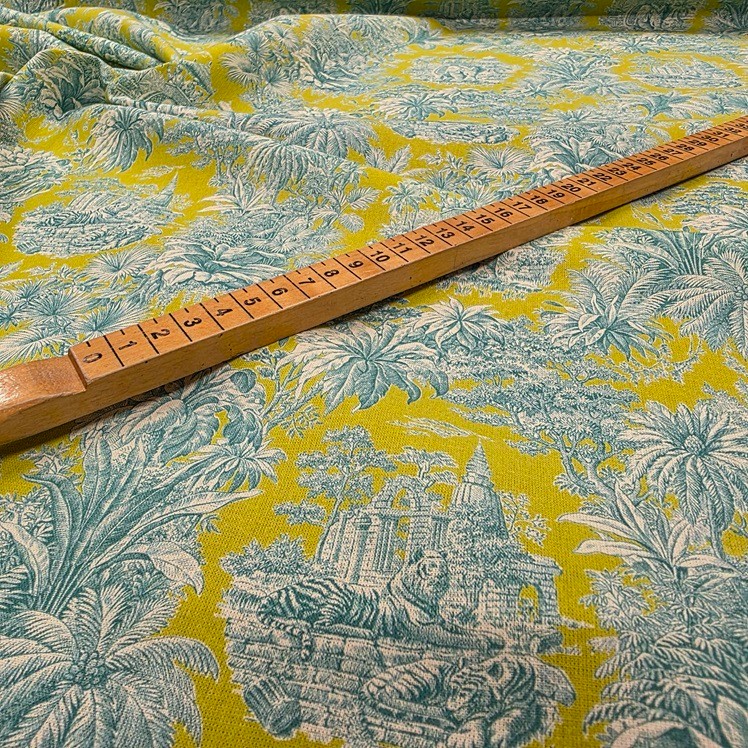 Bomullstyg Maharani lime/grön fg 4 - Bild 2