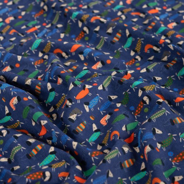 Babycord Promenadvästen blå/multi fg 980