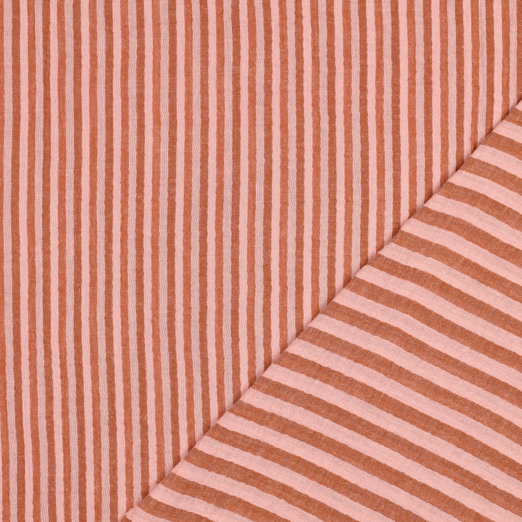 Muslin Lill- & Storranden rosa/rost fg 5